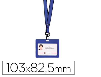 30 identificadores Tarifold 103x82,5 mm. PVC azul horizontal